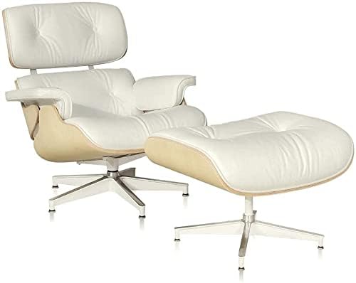 Elevate Your Space with the Genuine Leather Recliner Mid Century Classic Lounge Chair