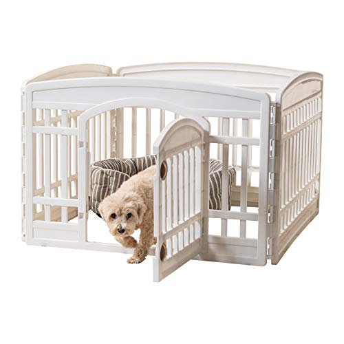 Give your furry friend the perfect play space with the IRIS USA 24" Exercise 4-Panel Pet Playpen.