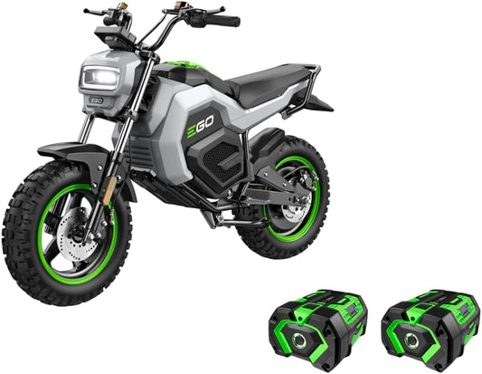 Unleash Adventure: EGO Power+ 28 MPH Electric Mini Bike with Dual 7.5AH Batteries