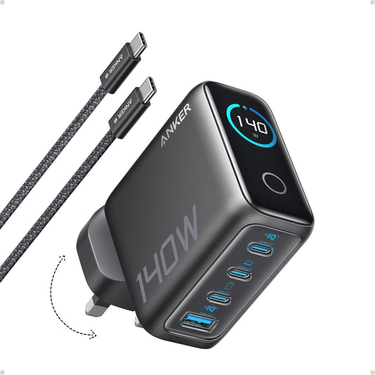 Say goodbye to juggling chargers with the 140W Anker USB-C Charger!