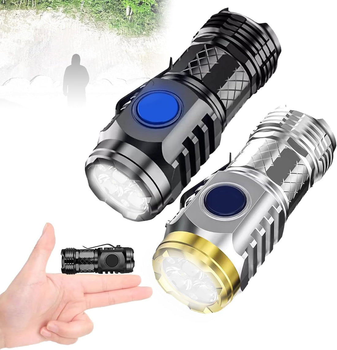 Three-Eyed Monster Mini Super Flashlight Portable