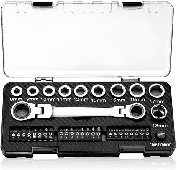 36pcs Multitool Wrench & Ratchet Spanners Set: Your Ultimate All-in-One Car Repair Solution