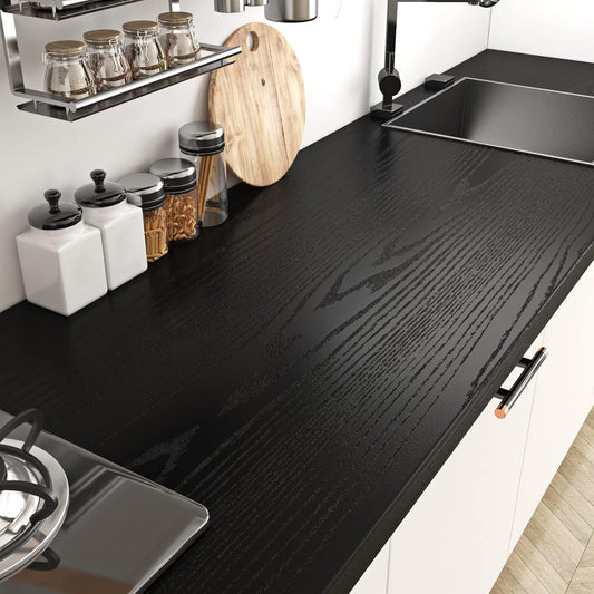 Transform Your Space Instantly with Livelynine Black Wood Contact Paper!