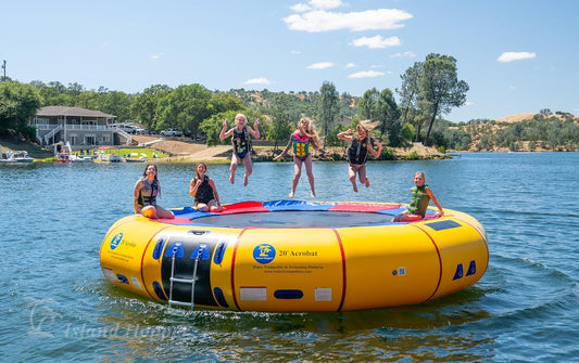 Unleash Summer Fun with the Island Hopper 25' Giant Water Trampoline – Ultimate Aquatic Adventure!