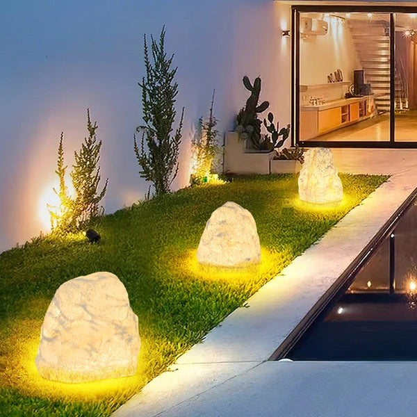 Transform Your Yard with the Waterproof Decorative Resin Rockery Courtyard Lamp Post