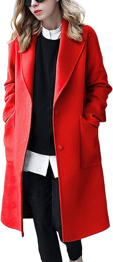 Wine Red Long Wool Coat - The Superstacks