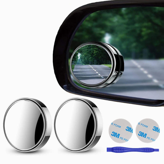 Blind Spot Mirrors - Round HD Glass Convex 360° Wide Angle Side Rear View Mirror