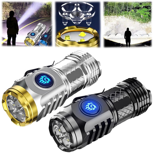 German Three-Eyed Monster Mini Flash Super Power Flashlight