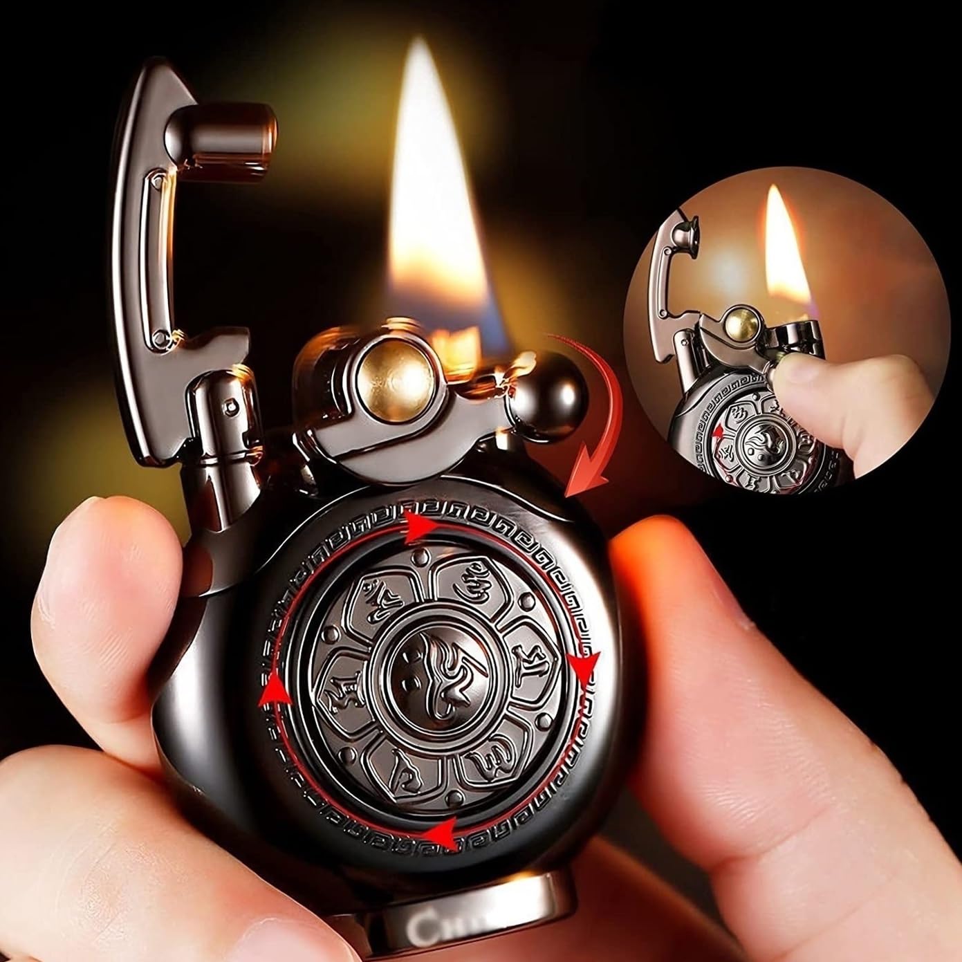 LuxeFlame Refillable Metal Lighter