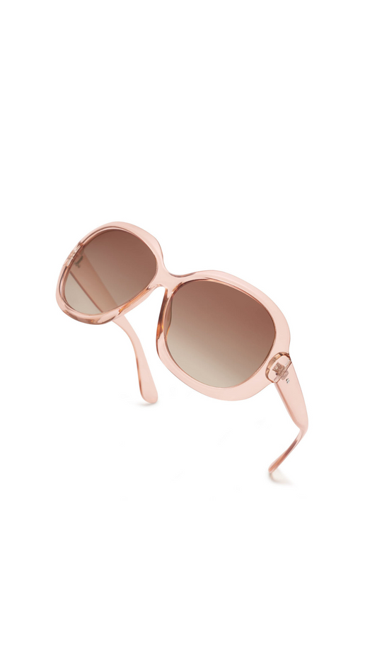 Vintage Oversize Polarized Sunglasses (Transparent Pink)