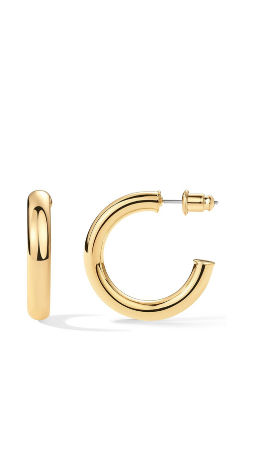 Glam Gold Hoops Urgency - Earrings for Women