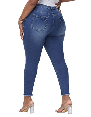 Dark Blue High-Waisted Skinny Jeans