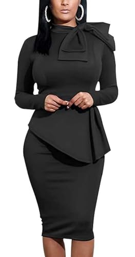 Fashion Peplum Bodycon Work Dress