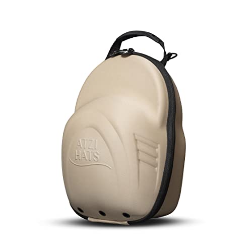 HatMate Travel Case - Carry On Hat Bag, Beige, Shoulder Strap