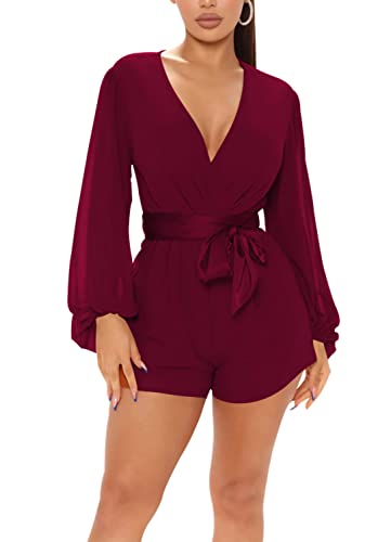 V-Neck Ruffle Romper