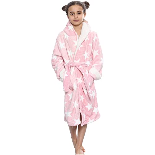 Girls' Pink Sherpa Robe: Luxuriously Soft Dressing Gown