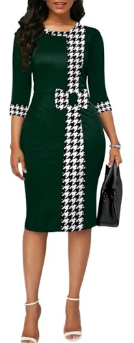 Bodycon 3/4 Sleeve Midi Dress