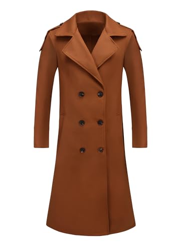 Brown Double-Breasted Overcoat