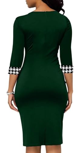 Bodycon 3/4 Sleeve Midi Dress