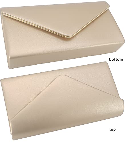 Vegan Leather Envelope Clutch Bag (Rose Gold)