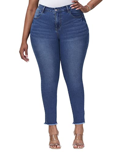 Dark Blue High-Waisted Skinny Jeans