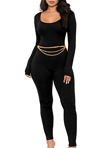 Black Sexy Long Sleeve Romper