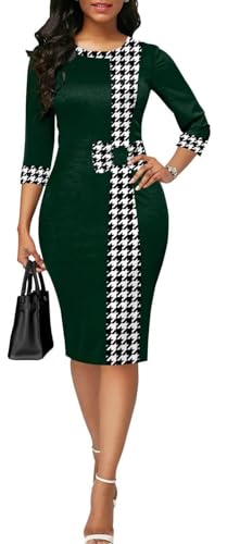 Bodycon 3/4 Sleeve Midi Dress