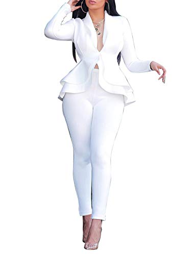 Elegant White Business Suit