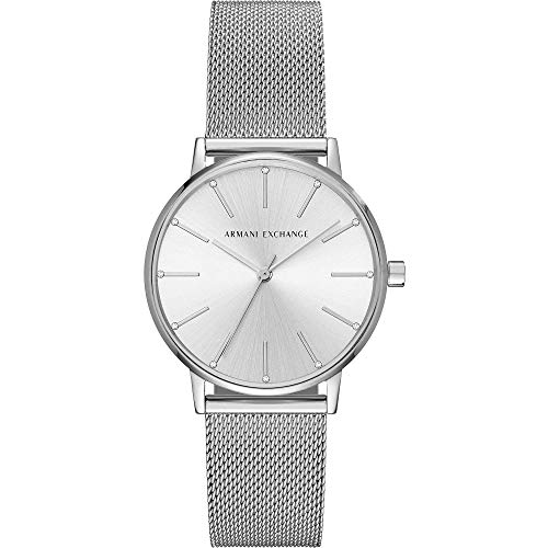 Armani Exchange Silver Mesh Watch (Model: AX5535)