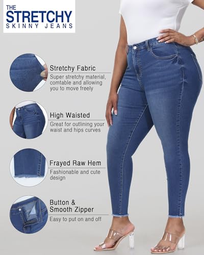 Dark Blue High-Waisted Skinny Jeans