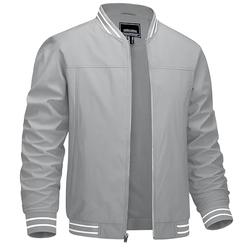 Light Grey Windbreaker Jacket, Men's