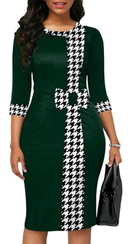 Bodycon 3/4 Sleeve Midi Dress