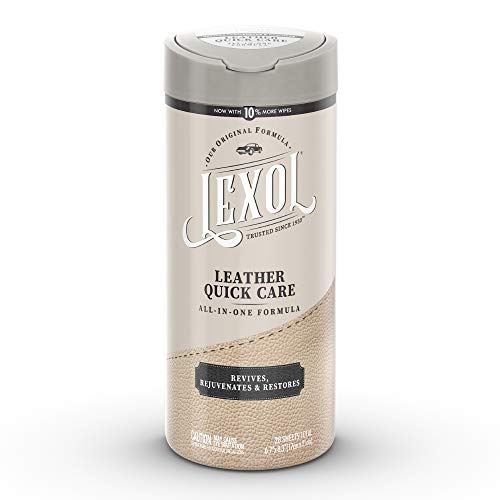 Lexol Leather Care Wipes - All-in-One, 28 Sheets, White