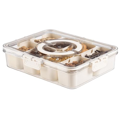 SnackMate Tray - Clear, Portable Organizer with Lid & Handle