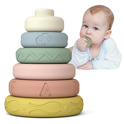 Baby Stacking Toys - 6 PCS Soft Blocks for Sensory Play