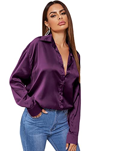 Satin Silk Button-Down Shirt