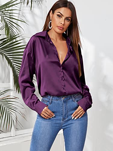 Satin Silk Button-Down Shirt