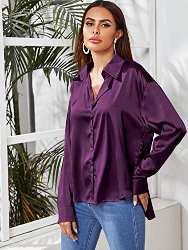 Satin Silk Button-Down Shirt