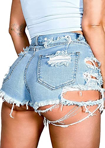 Summer Irregular Waist Jean Shorts