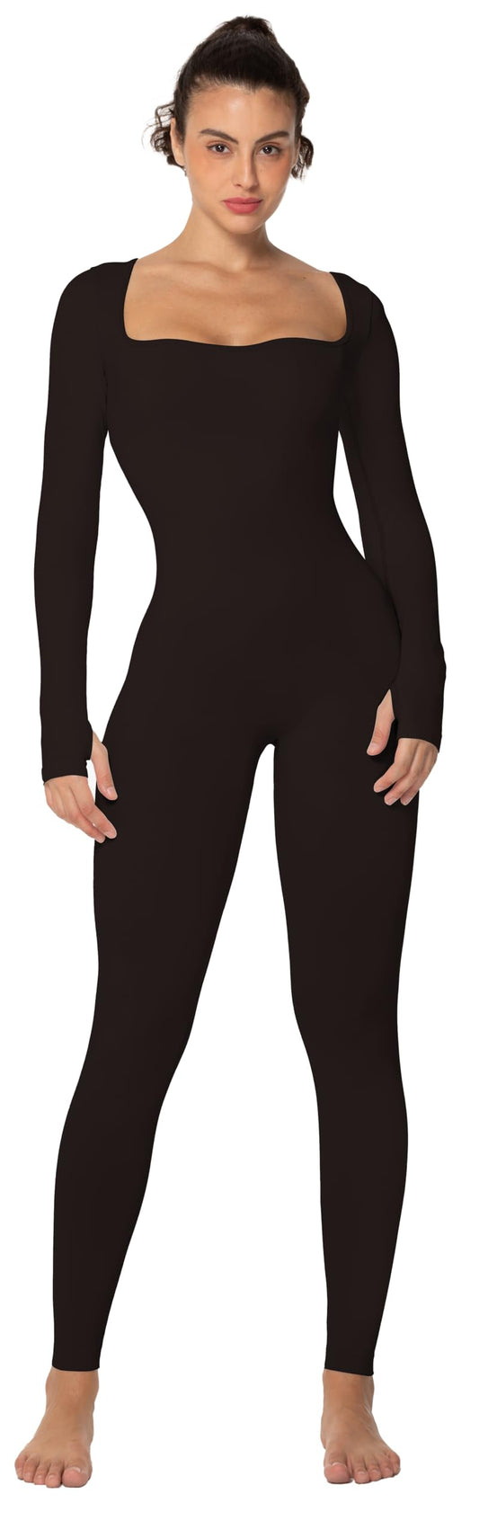 Long Sleeve Seamless Bodysuit Jumpsuit - The Superstacks