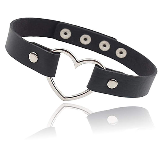 Heartfelt Goth Leather Choker