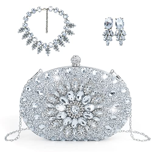 Crystal Clutch Round Rhinestone Purse