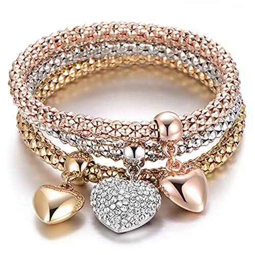 Multilayer Crystal Charm Bracelets