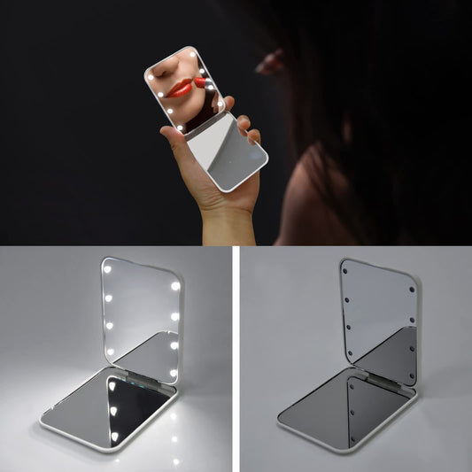 LED Pocket Mirror - Compact & Portable