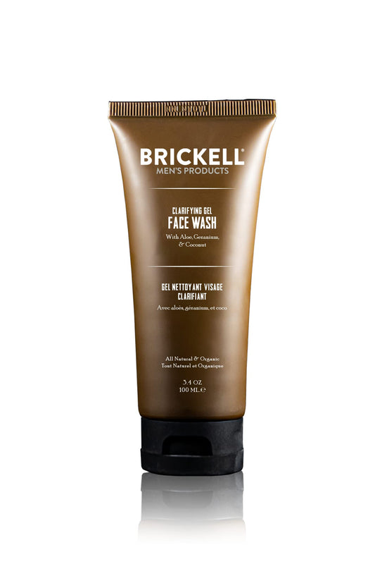 Brickell Men's Clarifying Gel Face Wash, 3.4 oz, Natural & Organic