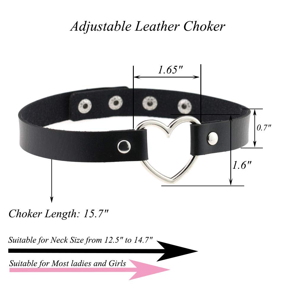 Heartfelt Goth Leather Choker