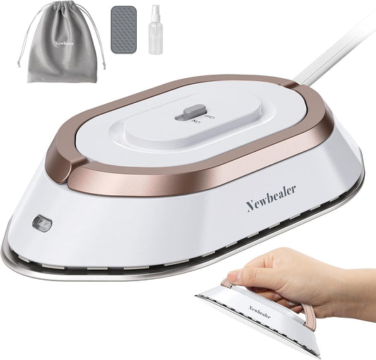 Travel Iron - Lightweight, Non-Stick Soleplate, Mini Heat Press with Accessories