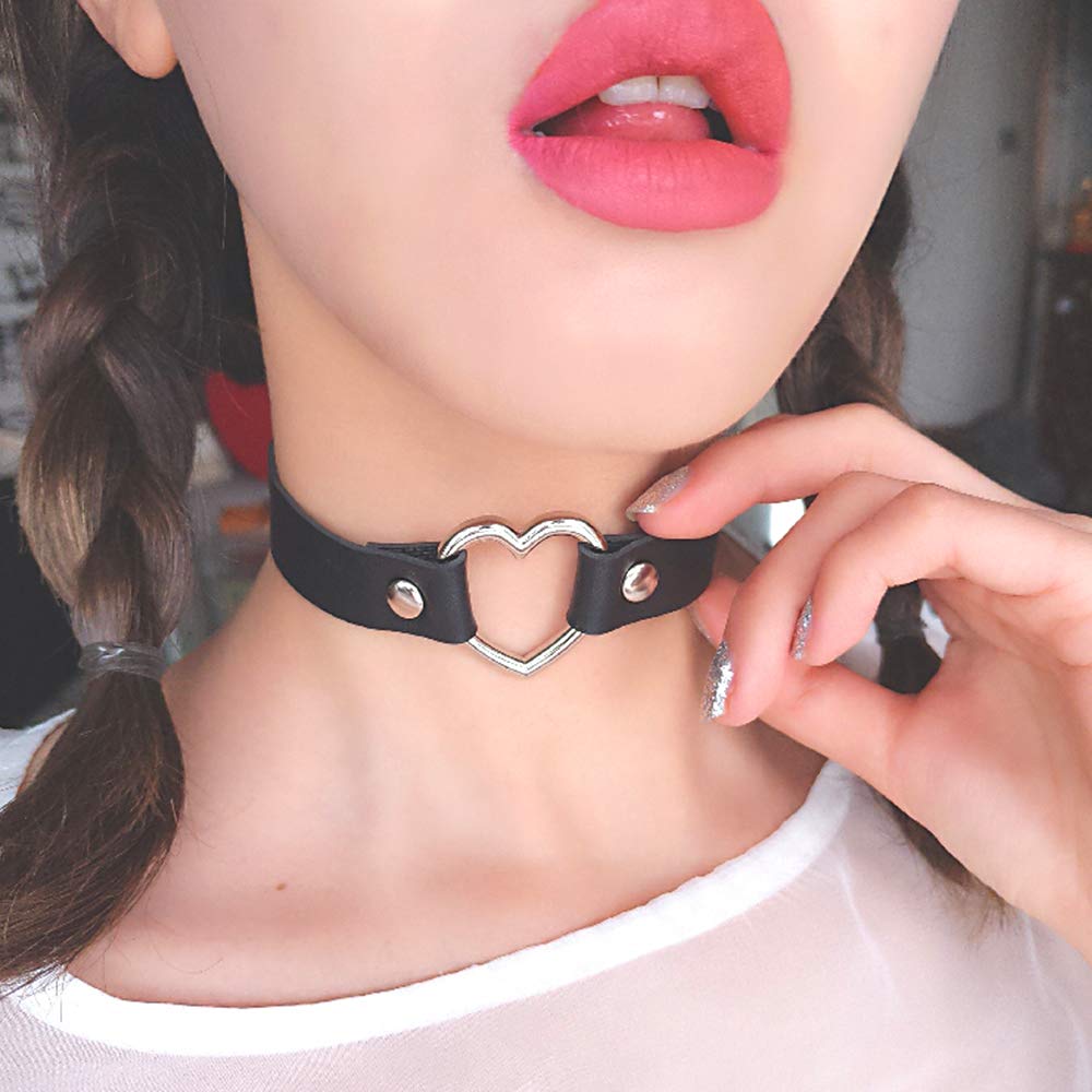 Heartfelt Goth Leather Choker