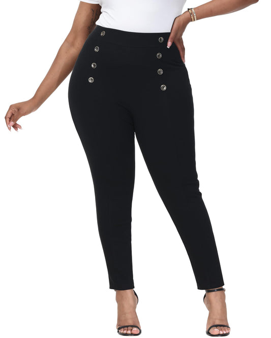 High-Waisted Black Skinny Pants