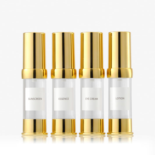 Golden Airless Pump Bottles - Your Stylish Travel Companions